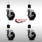 Service Caster 4'' SS Hard Rubber Swivel 1-7/8'' Expanding Stem Caster Set with Brake, 4PK SCC-SSEX20S414-HRS-TLB-178-4 - alternate 4
